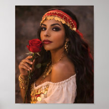 cartaz de mulher cigana || arte de gitana