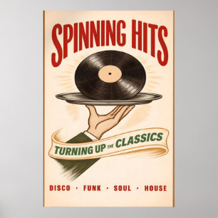 Poster Cartaz de Música Retro, Arte de Disco de Vinil, Sa