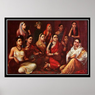 Poster Cartaz de Músicos do Século XIX da Índia