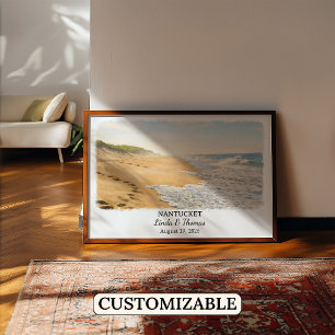 Poster Cartaz de Nantucket Massachusetts, Aquarela, Perso