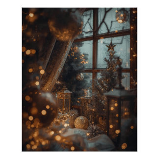 Póster Cartaz de Natal Antigo