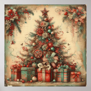Poster Cartaz de Natal Antigo