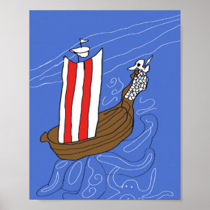 Poster Cartaz de Navio Dragão