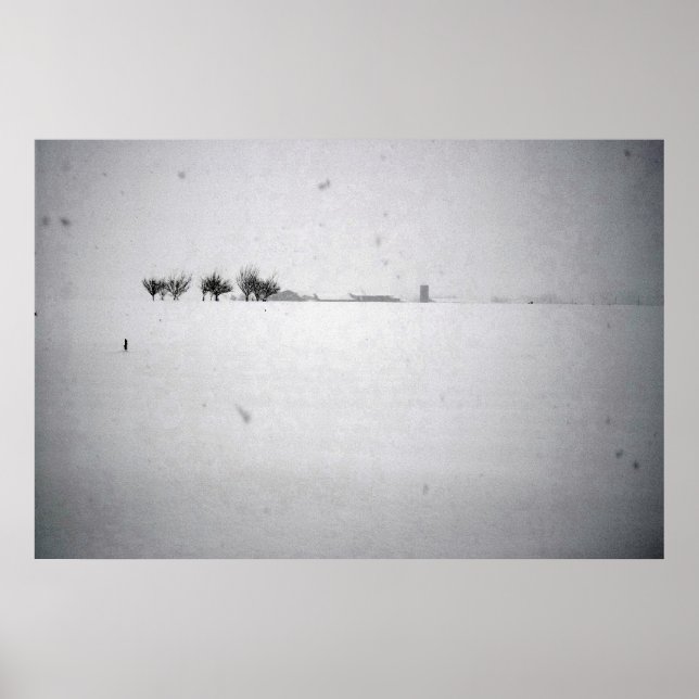 Poster Cartaz de Neve Minimalista (Frente)