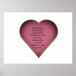 POSTER CARTAZ DE NOIVADO POEMA DE UM DIA ESPECIAL