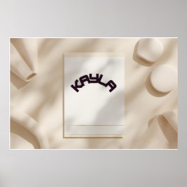 Poster Cartaz de Nome Minimalista Kayla – Pessoal