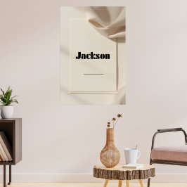 Poster Cartaz de Nome Moderno Jackson – Tipografia Minima