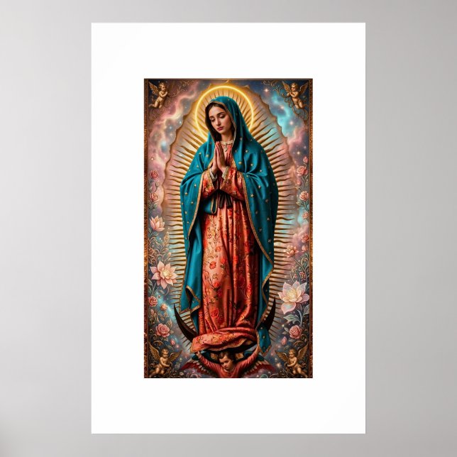 Poster cartaz de Nossa Senhora de Guadalupe (Frente)