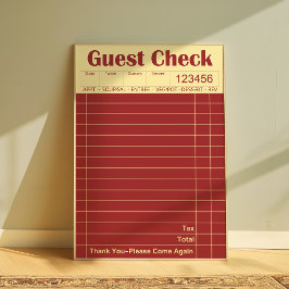 Poster Cartaz de Nota de Cliente Vintage | Arte de Restau