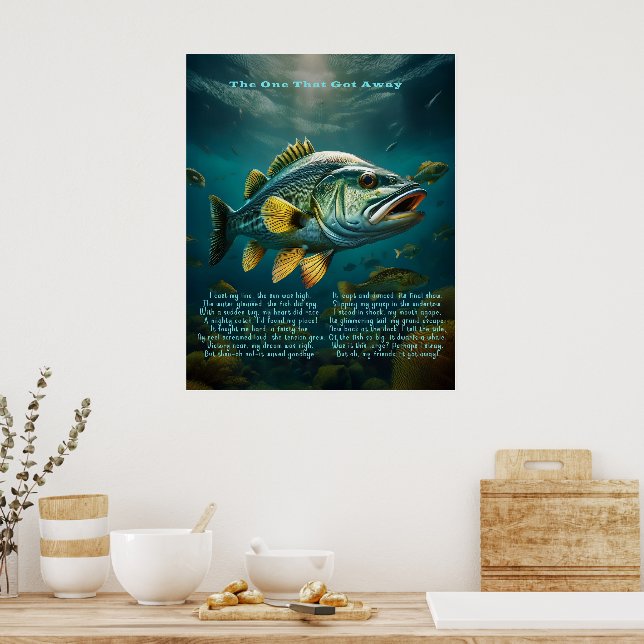 Poster Cartaz de O Que Escapou Com Poema (Cozinha)