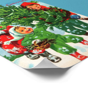 Poster Cartaz de Obtenção da Árvore de Natal