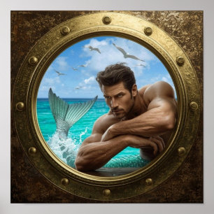 Poster Cartaz de Olho de Boi com Sereio Bonito