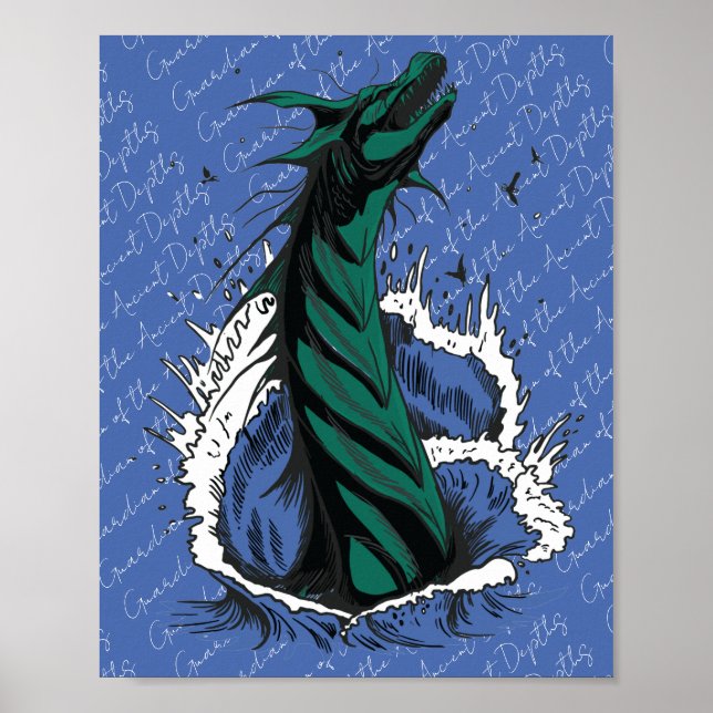 Poster Cartaz de Ondas do Oceano da Serpente do Monstro d (Frente)