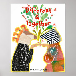 Poster Cartaz de Orgulho Diferente & Juntos – Arte de Uni