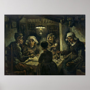 Poster Cartaz de Os Comedores de Batata de Van Gogh