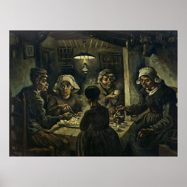 Poster Cartaz de Os Comedores de Batata de Van Gogh (Frente)