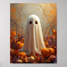 Poster Cartaz de Outono Fantasma - Halloween e Outono Aco
