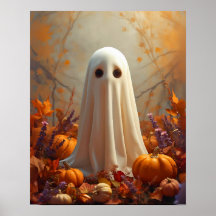 Cartaz de Outono Fantasma - Halloween e Outono Aco