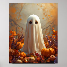 Poster Cartaz de Outono Fantasma - Halloween e Outono Aco