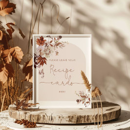 Poster Cartaz de outono rústico deixe seu cartão de recei