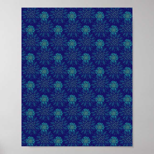 Poster Cartaz de Padrão Floral (Frente)