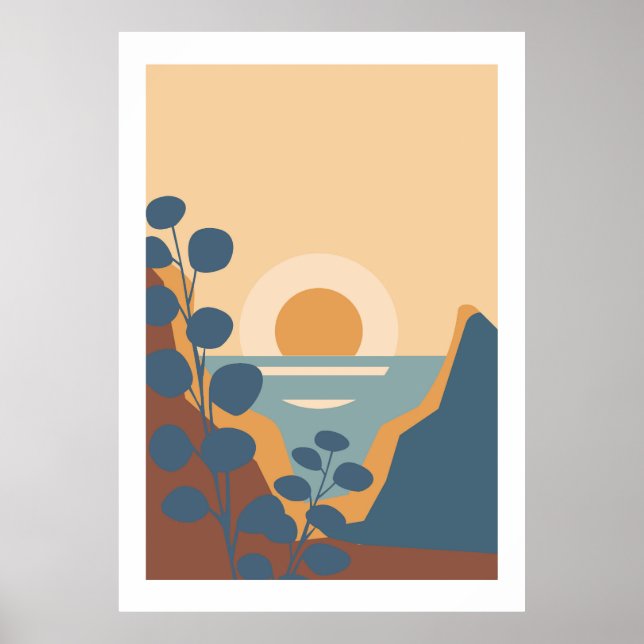 Poster Cartaz de paisagem colorida (Frente)