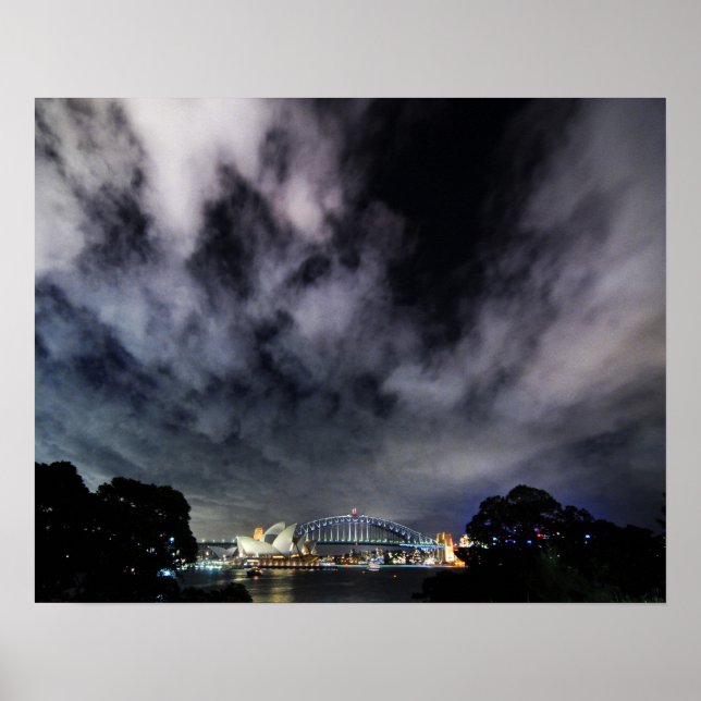 Póster Cartaz de Paisagens Urbanas Dramáticas do Porto de (Frente)