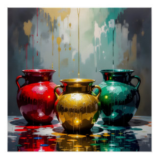 Póster Cartaz de papel de arte contemporâneo (semi-brilho