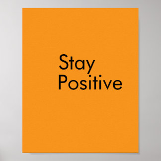 Poster Cartaz de papel Fique positivo