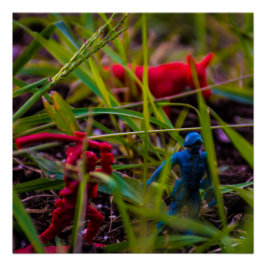 Póster Cartaz de papel Watch Your Back 20 x 20 (Semi-Bril