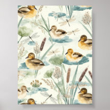 Cartaz de Parede de Pato, Decoração de Quarto Neut