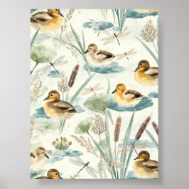 Poster Cartaz de Parede de Pato, Decoração de Quarto Neut