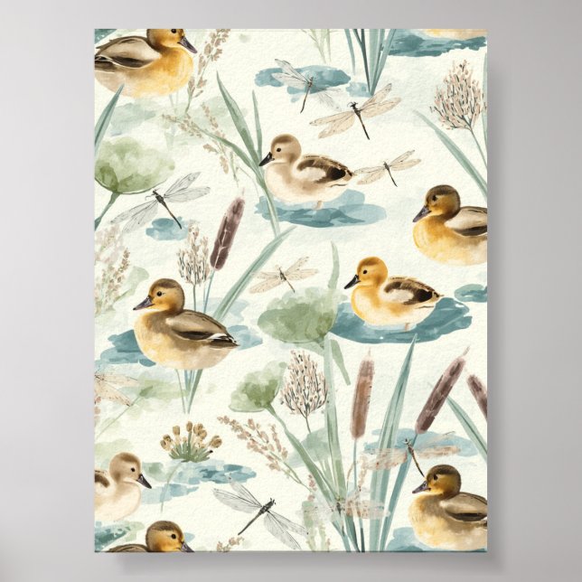 Poster Cartaz de Parede de Pato, Decoração de Quarto Neut (Frente)