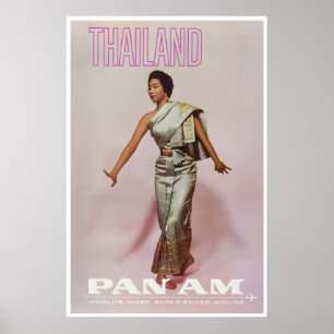 Poster Cartaz de Parede de Viagem Tailândia Arte Impressã