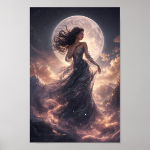 Poster Cartaz de Parede Fantasia Graça Iluminada pela Lua