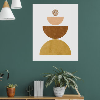 Poster Cartaz de Parede Geométrico Boho Escandinavo Minim