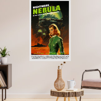 Poster Cartaz de Parede Inspirado em Filme Retro de Ficçã