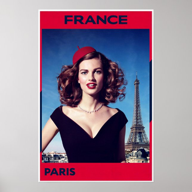 Poster cartaz de Paris, França (Frente)