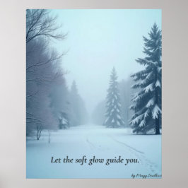 Poster Cartaz de Paz de Inverno Minimalista – Arte de Par