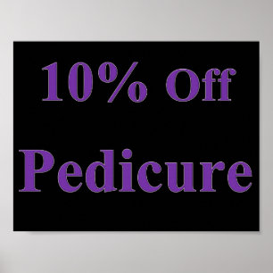 Póster Cartaz de Pedicure com 10% de Desconto Matte