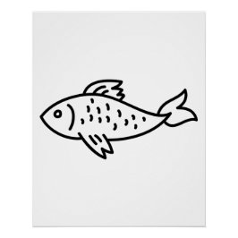 Póster Cartaz de peixe