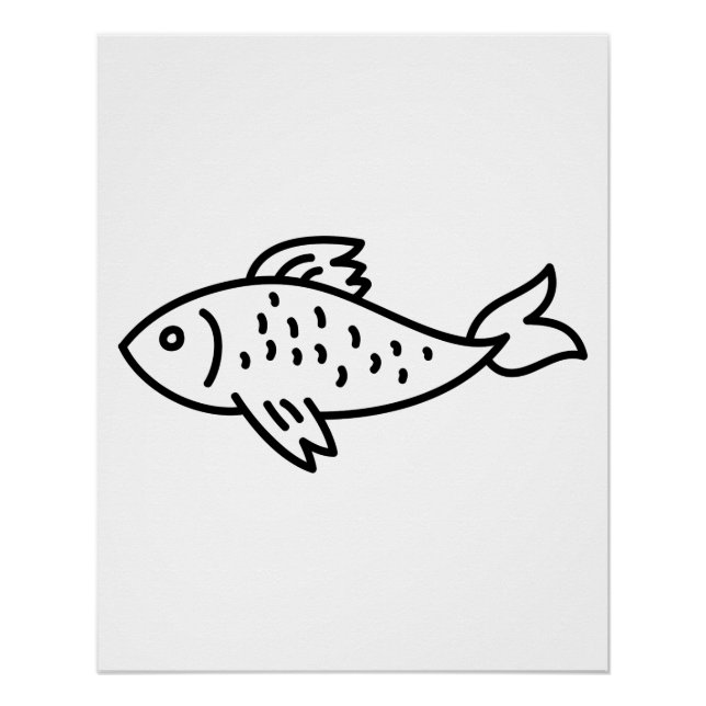 Póster Cartaz de peixe (Frente)