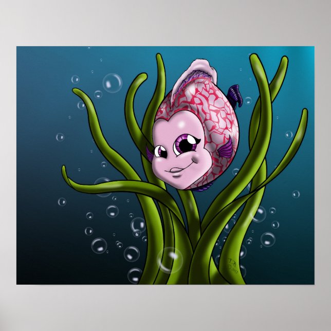 Poster Cartaz de Peixe Roxo (Frente)