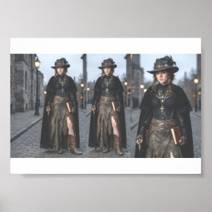 Poster Cartaz de Personagem de Bruxa Gótica Vitoriana