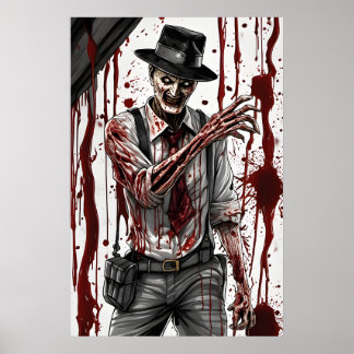 Poster Cartaz de Pesadelo de Terror Sangrento | Arte de H