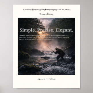 Poster Cartaz de Pesca Tenkara – Pesca com Mosca Japonesa