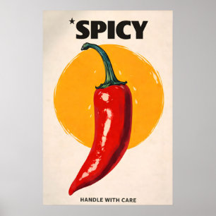 Poster Cartaz de Pimenta Malagueta Apimentada, Arte de Pa