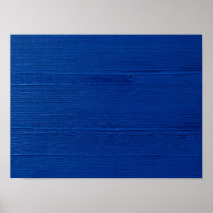 Poster Cartaz de Pincel Pintado de Azul Cobalto Texturiza