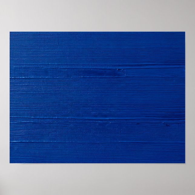 Poster Cartaz de Pincel Pintado de Azul Cobalto Texturiza (Frente)