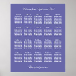 Poster Cartaz de Plano de Assento de Casamento de Mesa La